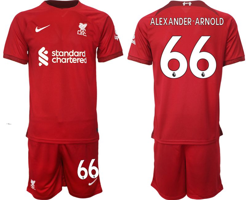 Men 2022-2023 Club Liverpool home red #66 Soccer Jersey